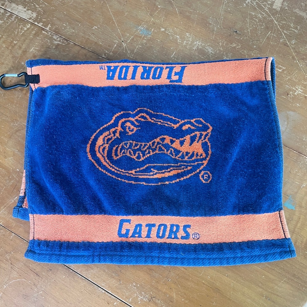 Team Effort Florida Gators Golf Towel OS Unisex Blue Orange NCAA Collegiate UF
